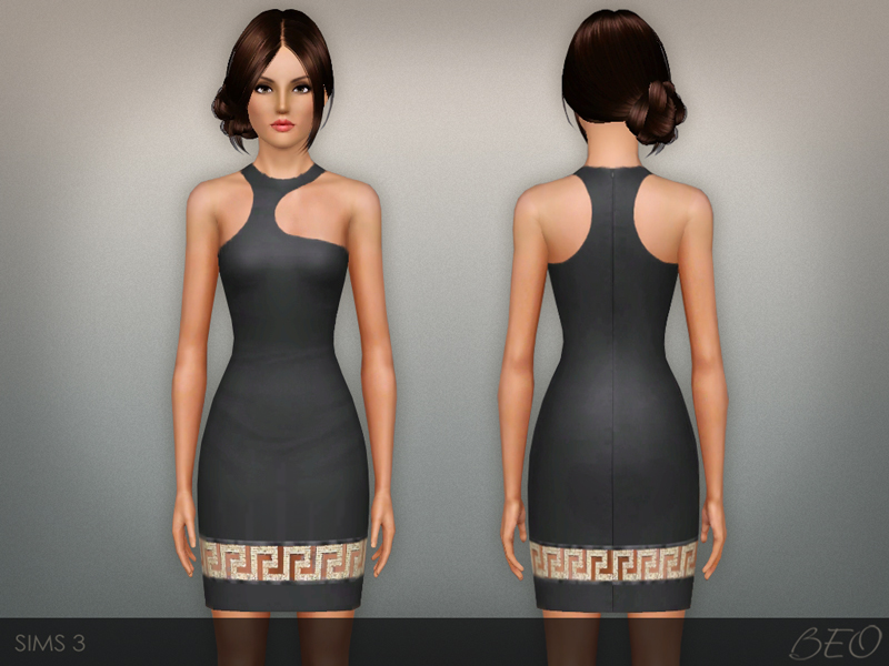 Greca mini dress for Sims 3 by BEO